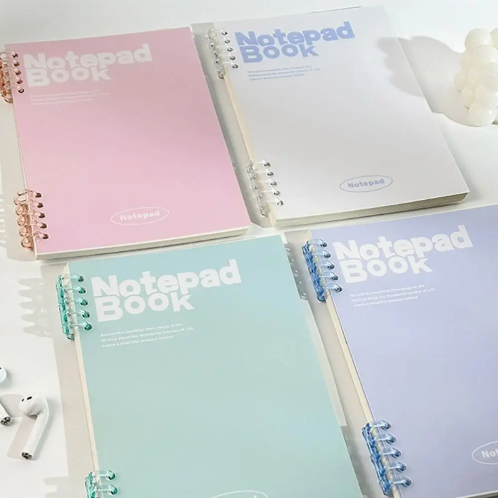 Portable A5/B5 Ring Binder Notebook Gradient Color Horizontal Line Loose Leaf Notebook Notepad Gift