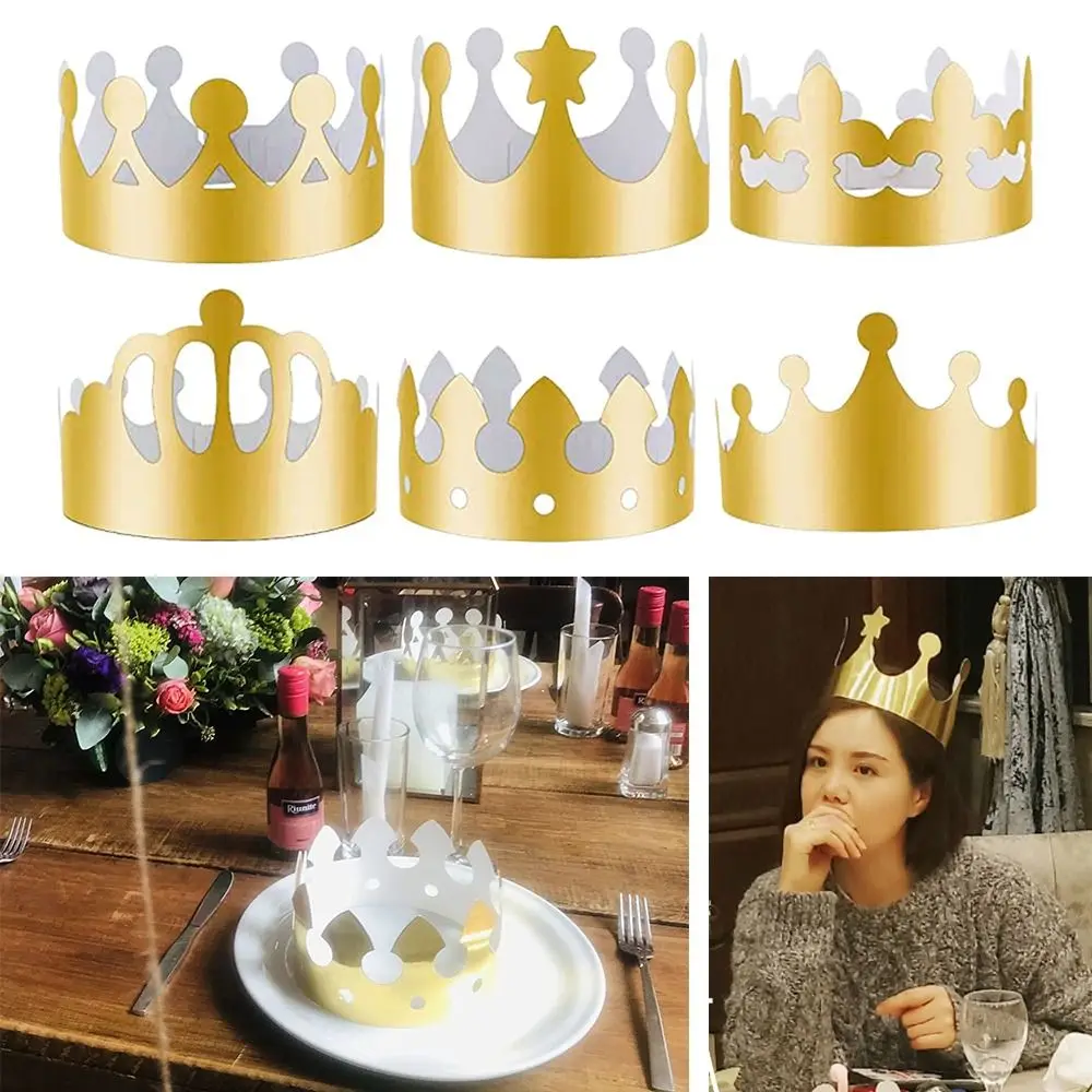10Pcs/set Kids Children King Crown Adults Birthday Party Celebration Hat Decoration Party Headwear