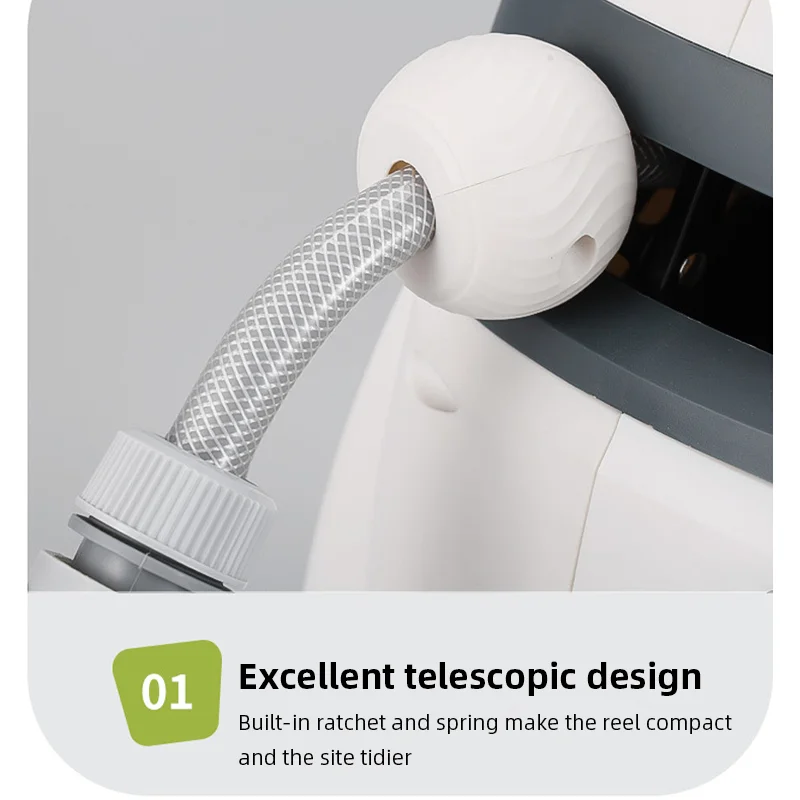 10/15m Automatic Rewind Hose Reel Automatic Telescopic Reel With Hose Reel Slow Return System for Car Wash Garden Watering