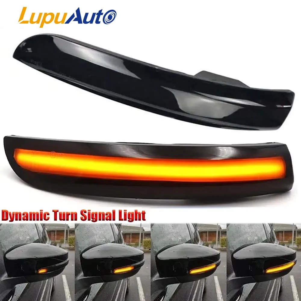 

LED Dynamic Turn Signal Light Side Rearview Mirror Sequential Indicator Blinker Lamp for Ford Focus 2 3 Mk2 Mk3 Mondeo Mk4 EU
