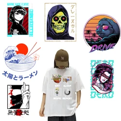 Anime Character Patches Iron-On Transfer For Clothing Diy Washable Cute Cartoon Thermo Sticker Heat Transfer Sticker Applique