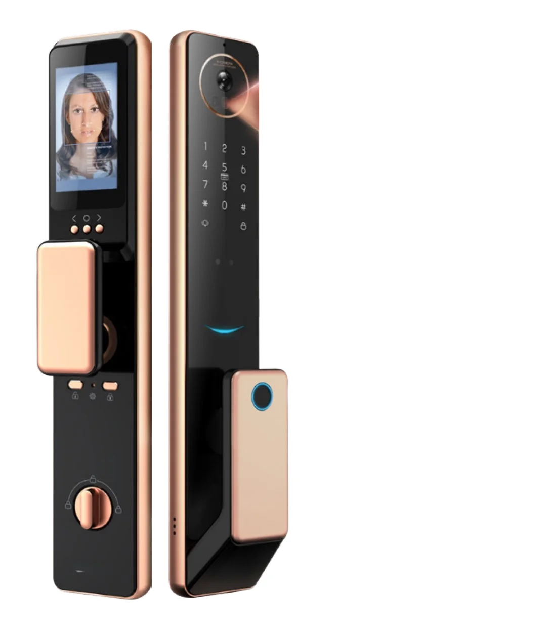 

Умный дверной замок TTlock WiFi с цифровым кодом, IC-картой, отпечатком пальца, ключами, полностью автоматический электронный замок с камерой и 3D-сканированием.