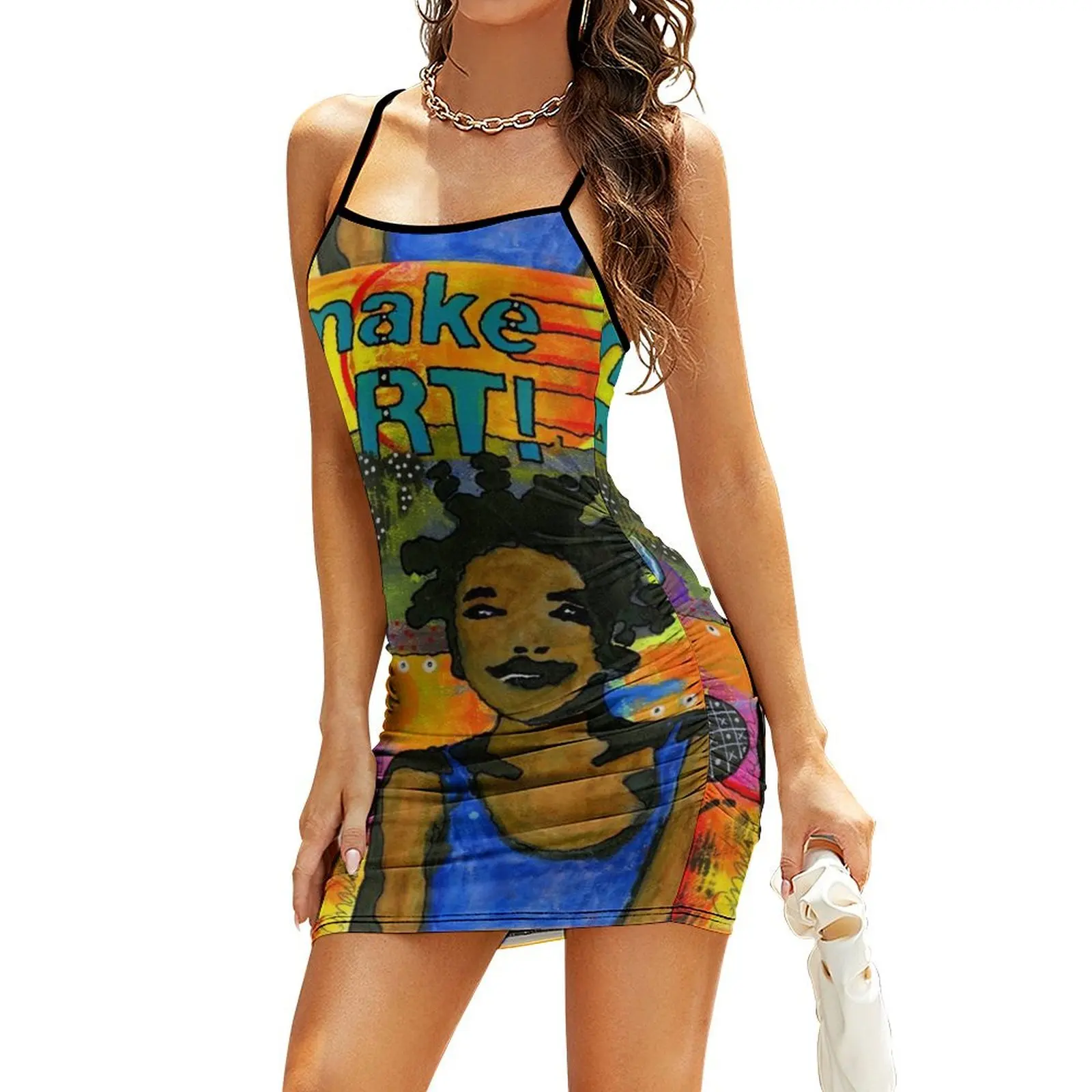 Make ART Sling Dress Aesthetic clothing Cocktail of dresses Female clothing