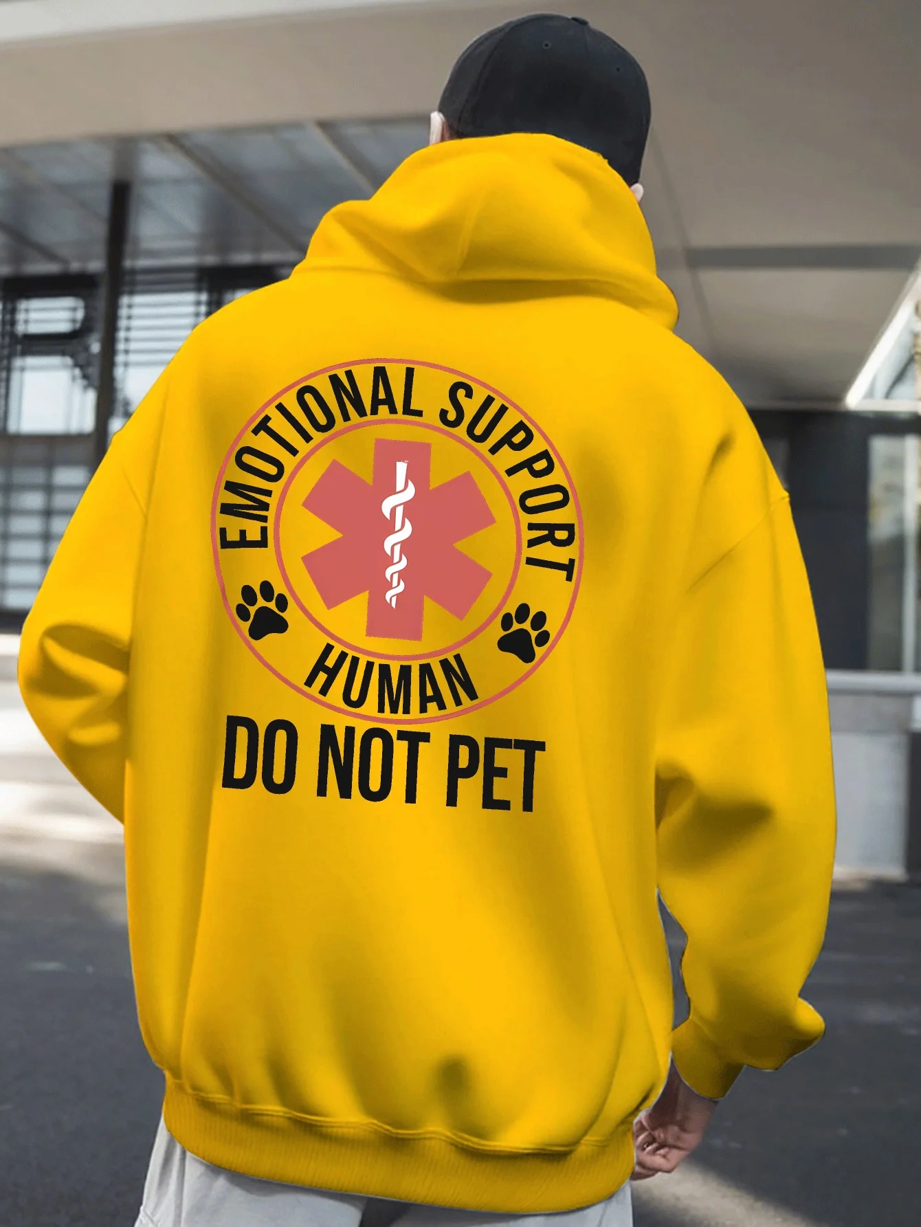 Men's and women's red emotional support crewneck t-shirts, funny sloganprintedsweatshirtscasuallong-sleevedhoodedpullovershirts.