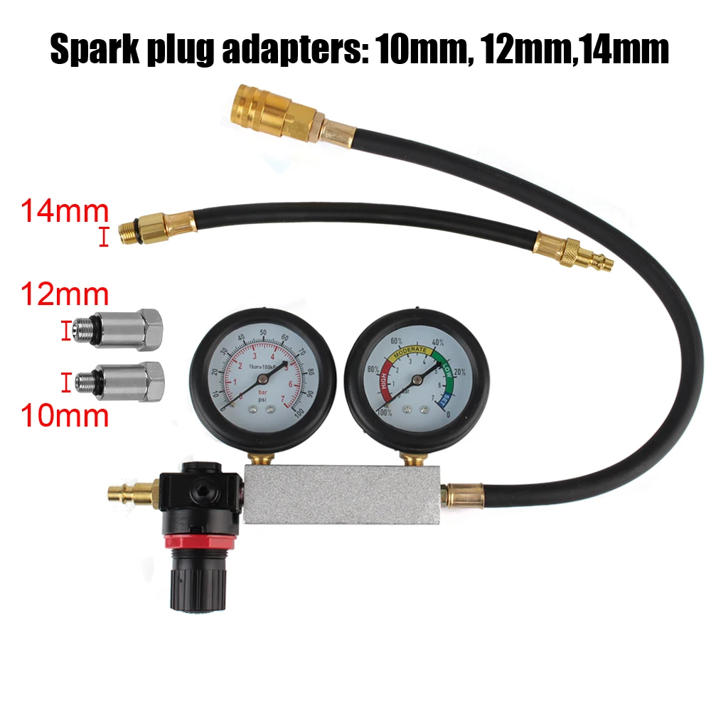 Compression Leakage Detector Kit Set Cylinder Leak Detector TU-21 Automobile Tools Petrol Engine Gauge Tool