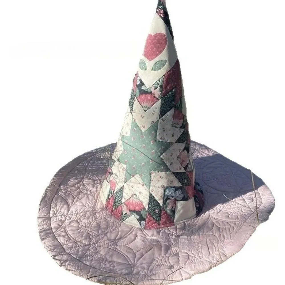 不織布キルティング魔女帽子 DIY 装飾クラフトハロウィンパーティー帽子生地手作り民芸帽子ハロウィンコスチュームアクセサリー