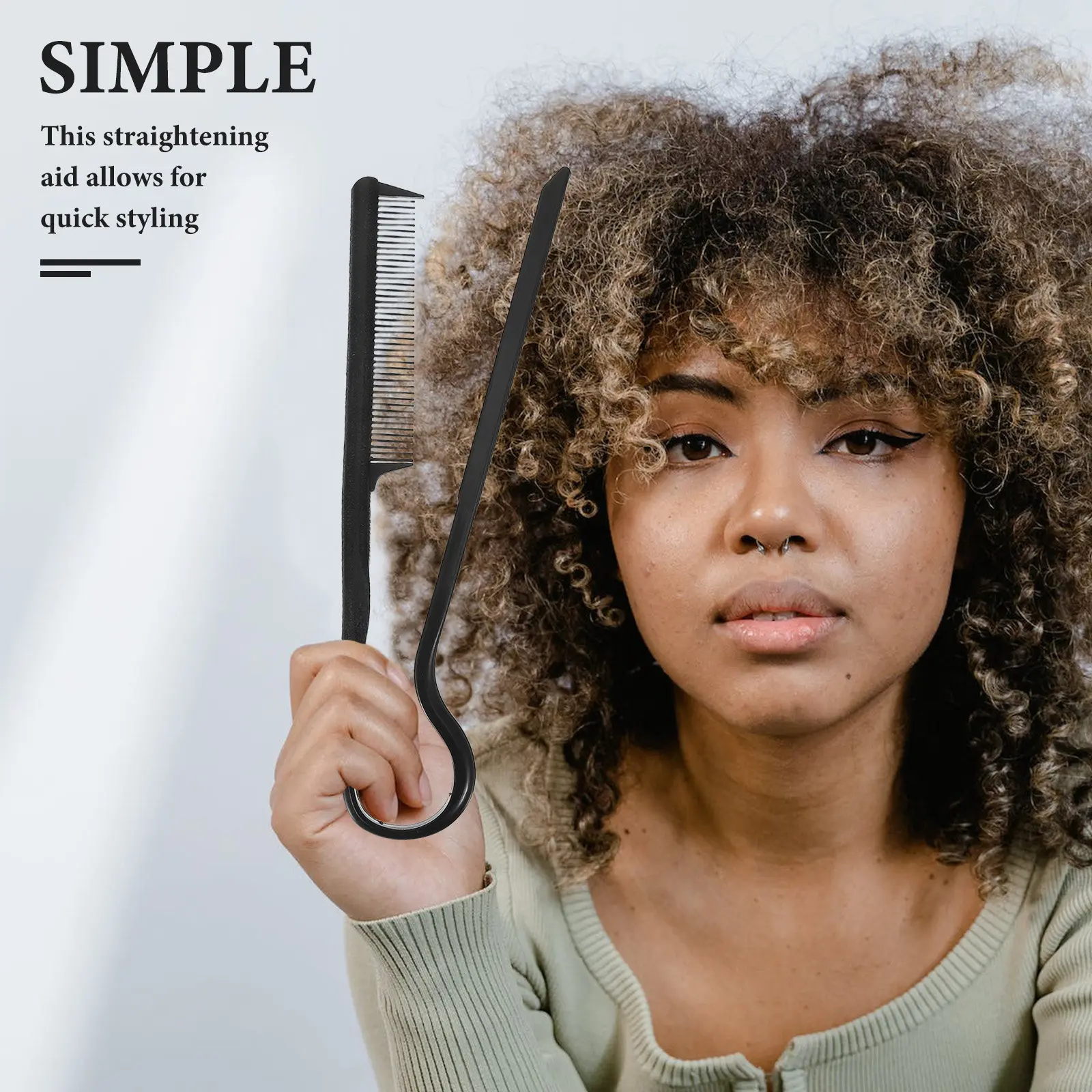 2Pcs V-Shaped Straight Hair Shaper Comb Heat-Safe Styling Tool for Effortless Flat Iron Glide Salon Hairdressing Combs Touch-Up
