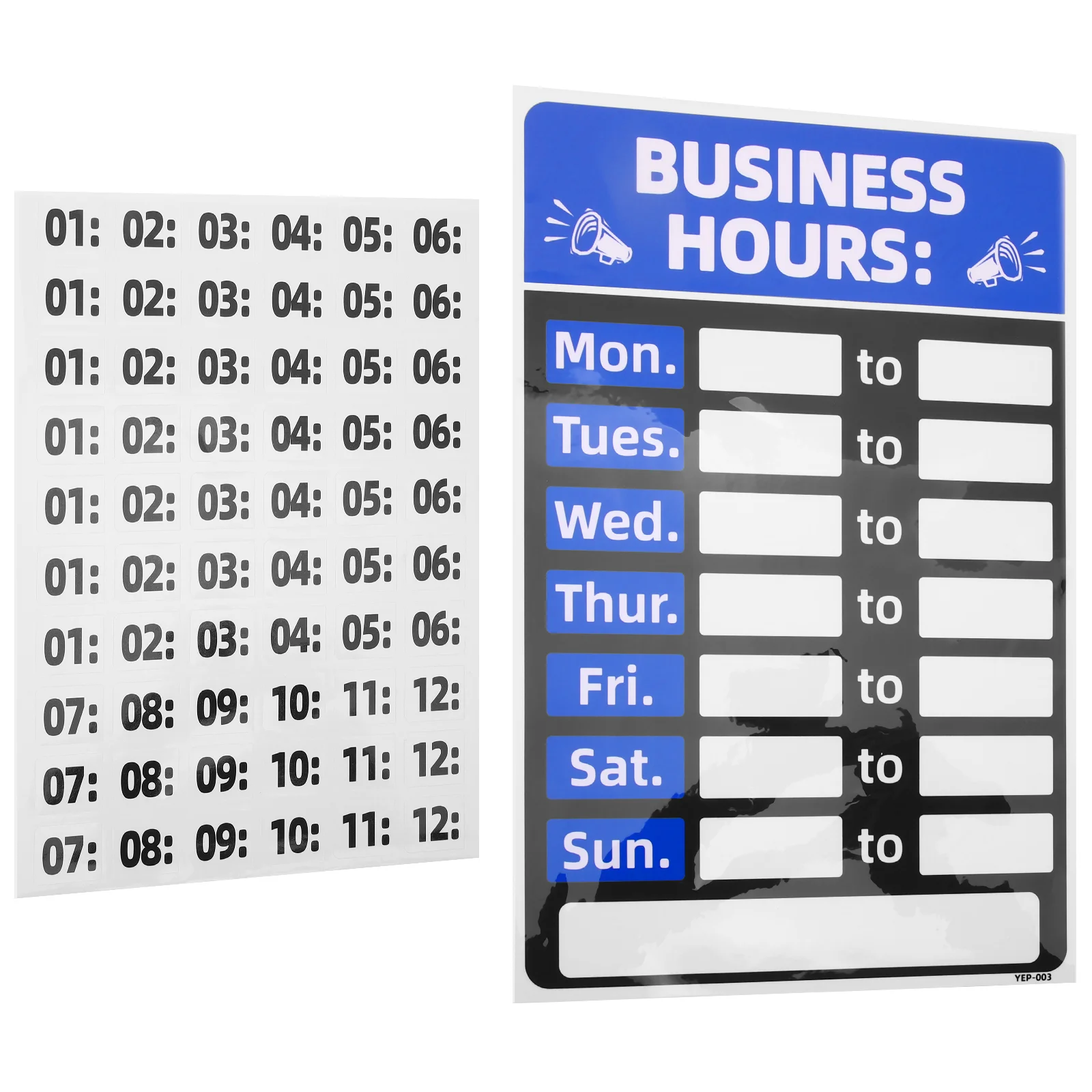 

Business Sign Bathroom Door Retail Hours of Operation Signs Shop Open for Glass Bars Office Letter Stickers