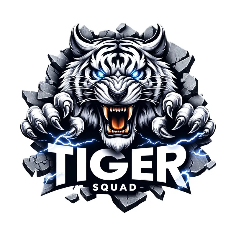 EARLFAMILY Tiger Car Sticker Amusing Motorcycle Helmet Truck Waterproof Windows Decals Interesting Scratch-Proof Car Accessories