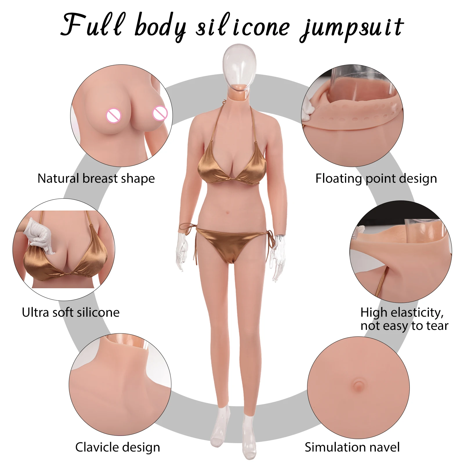 Eyung Silicone Bodysuit E Cup Fake Vagina Breast Form Fake Boobs Silicon Body Transgender Crossdresser Cosplay Shemale No oil