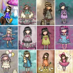 DIY 5D Diamond Painting Kit Gorjus Girl Little Princess Paintings Full Round Diamond Embroidery Mosaic Cross Stitch Home Decor