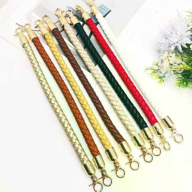 1Pcs DIY Replacement Purse Handle 30cm PU Leather Braided Shoulder Bag Strap Bag Short Handles For Handbag Belt Accessories