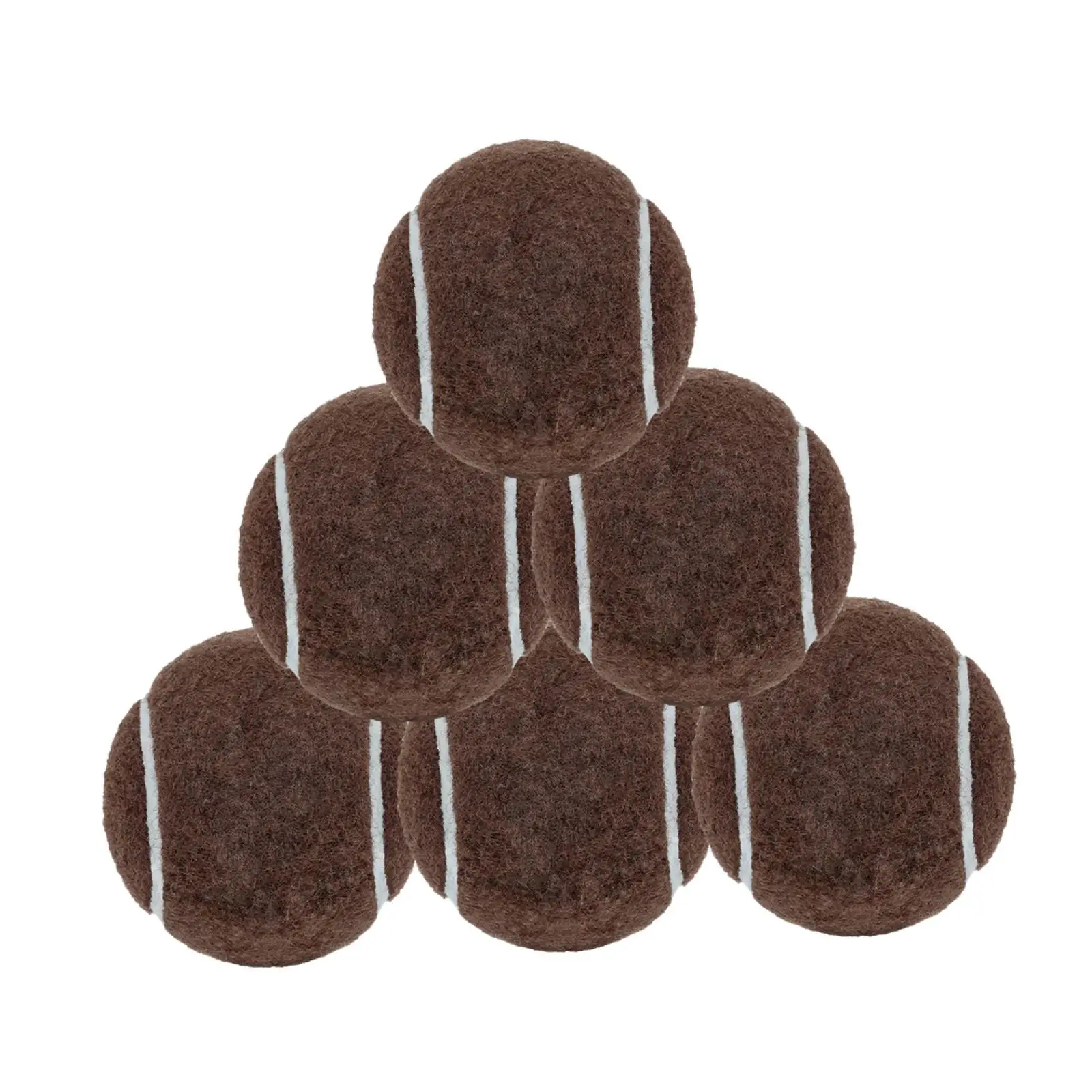 

6x Tennis Balls Exercise Pet Dog Tennis Balls Training Balls for Games Tennis Enthusiasts Racquet Sports Beginners Indoor