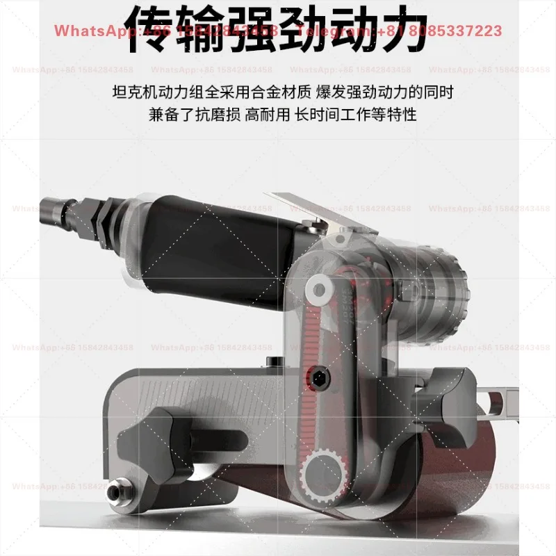 Pneumatic Wire Drawing Machine - Stainless Steel Rust Removal Polishing Belt Machine & Flat Sanding Paper Tool