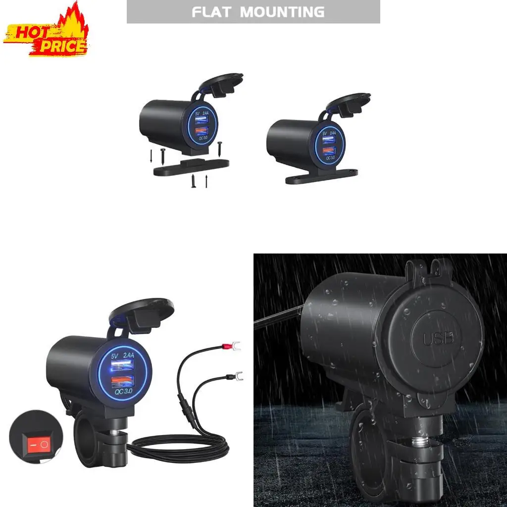 

Dual USB Car Fast Charging USB LED Voltmeter For Phone Adaptera