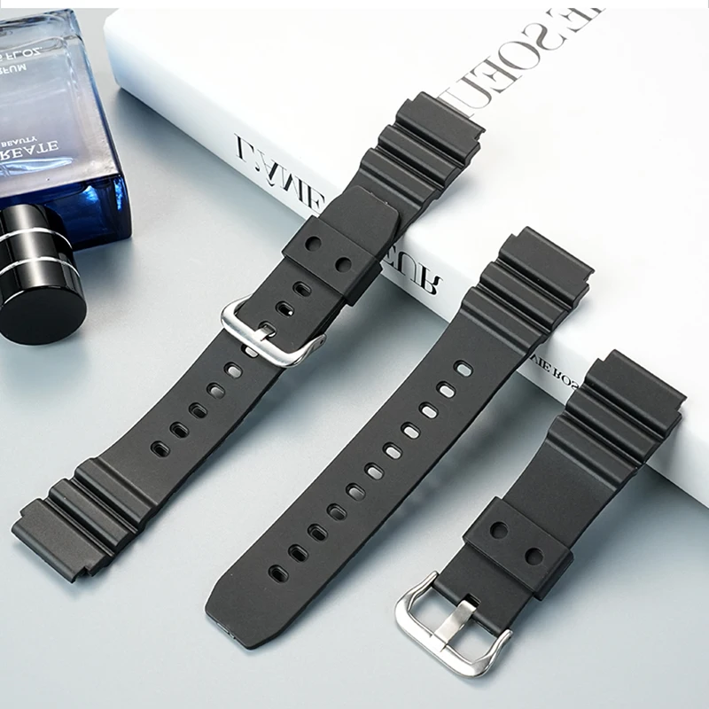 مقاوم للماء سيليكون حزام الساعات ل كاسيو أبو سيف MDV-106 MTP-VD01 سلسلة الراتنج المطاط المياه شبح المحيط حزام ساعة القلب 22 مللي متر