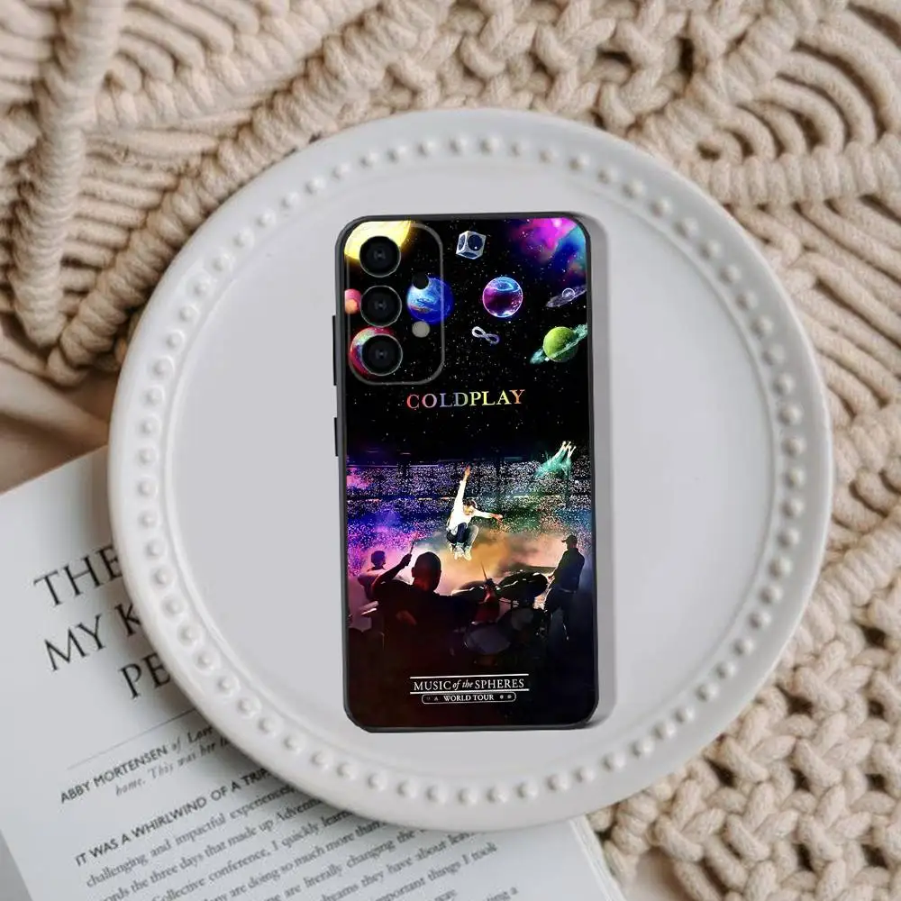 Band C-Coldplay Phone Case For Samsung Galaxy A20,A21s,A22,A31,A32,A52,A53,A72,73,A80,Note,J,S Soft Black Cover