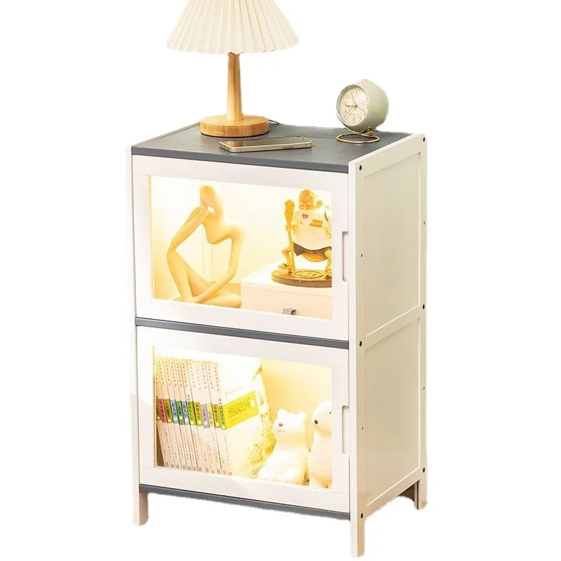 Household Bedside Table Modern Simple Storage Small Night Stand Solid Wood Bedchamber Children Large Capacity Home Furniture