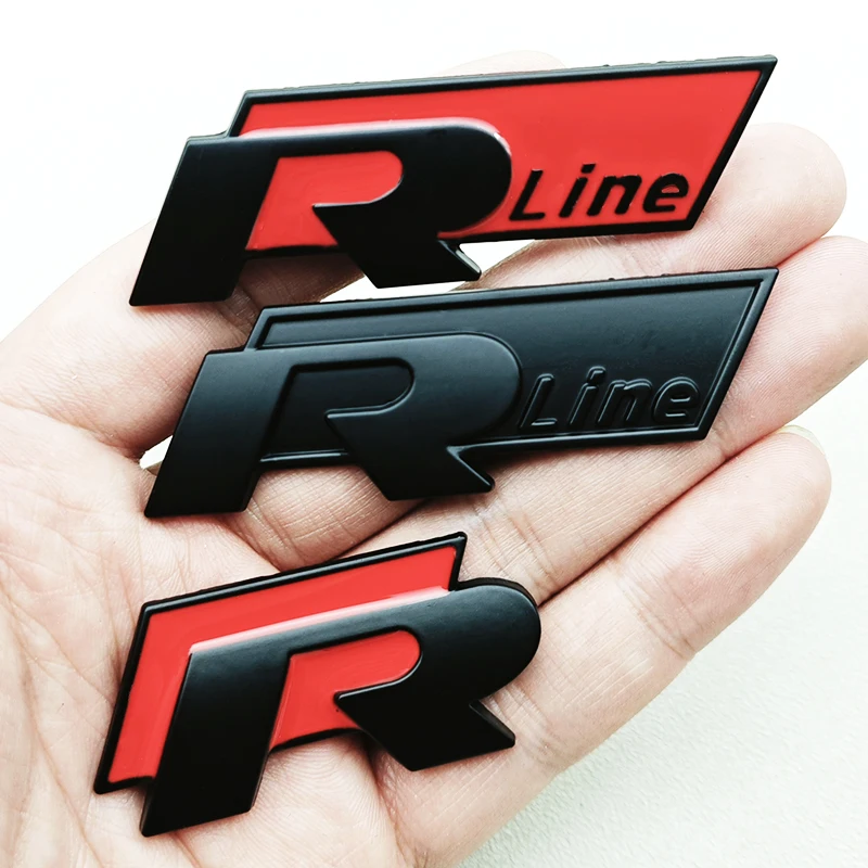 

Новая высококачественная 3D-эмблема R-Line R из хромированного металла для Volkswagen (наклейка на багажник) для моделей VW Polo, Golf, Passat (2026)