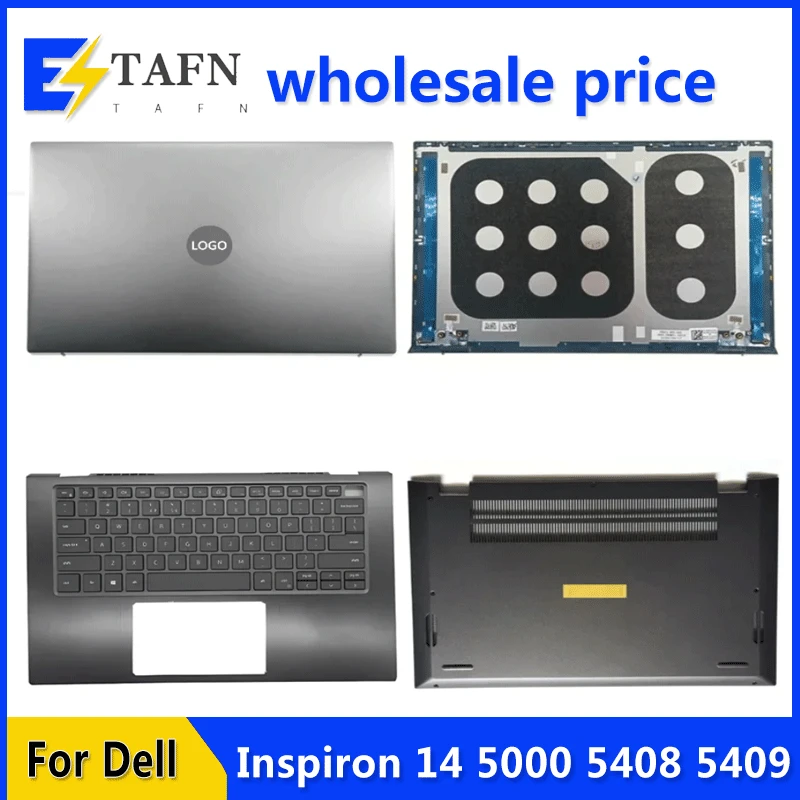 

New For Dell Inspiron 14 5000 5408 5409 Laptop LCD Back Cover Front Bezel Upper Palmrest Bottom Base Case Keyboard Hinges