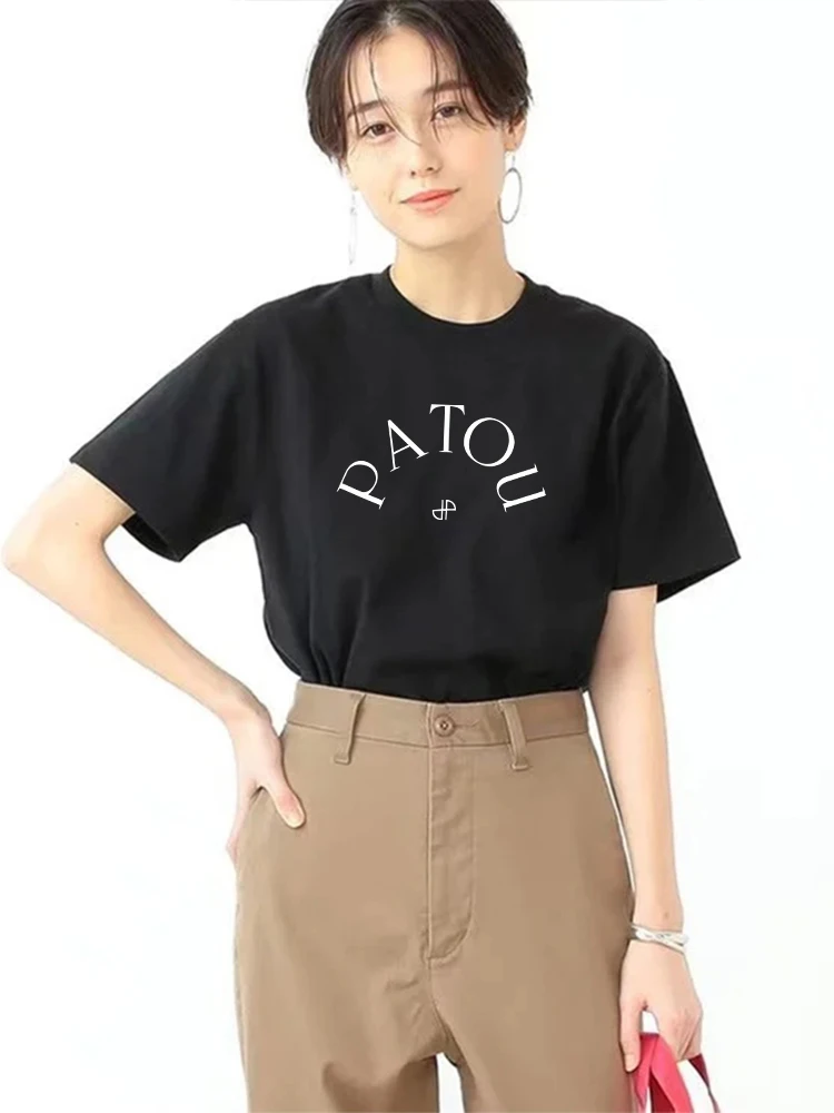 

Exported to Korea Summer Cotton T-shirt Men Women Same Color Small Cartoon Embroidery Couple Look Ins Street Trend Tees