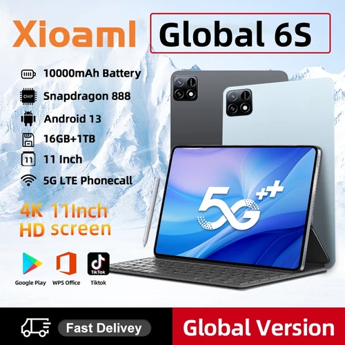 글로벌 버전 오리지널 패드 6S 프로 HD 4K 안드로이드 13.0, 스냅드래곤 888, 11 인치, 16GB + 1TB, 10000mAh 태블릿 PC, 5G 듀얼 SIM, 와이파이, 미 탭 Best5 글로벌 버전 오리지널 패드 6S 프로 HD 4K 안드로이드 13.0, 스냅드래곤 888, 11 인치, 16GB + 1TB, 10000mAh 태블릿 PC, 5G 듀얼 SIM, 와이파이, 미 탭 Best5