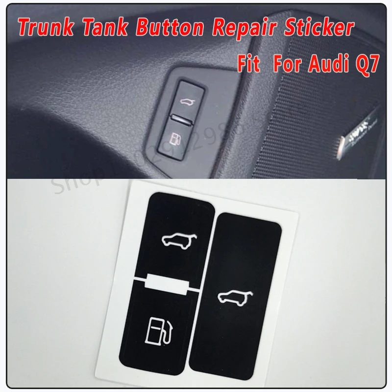 Car Tank Trunk Boot Button Tailgate Rear Boot Switch Cover Repair Sticker For BMW Q7