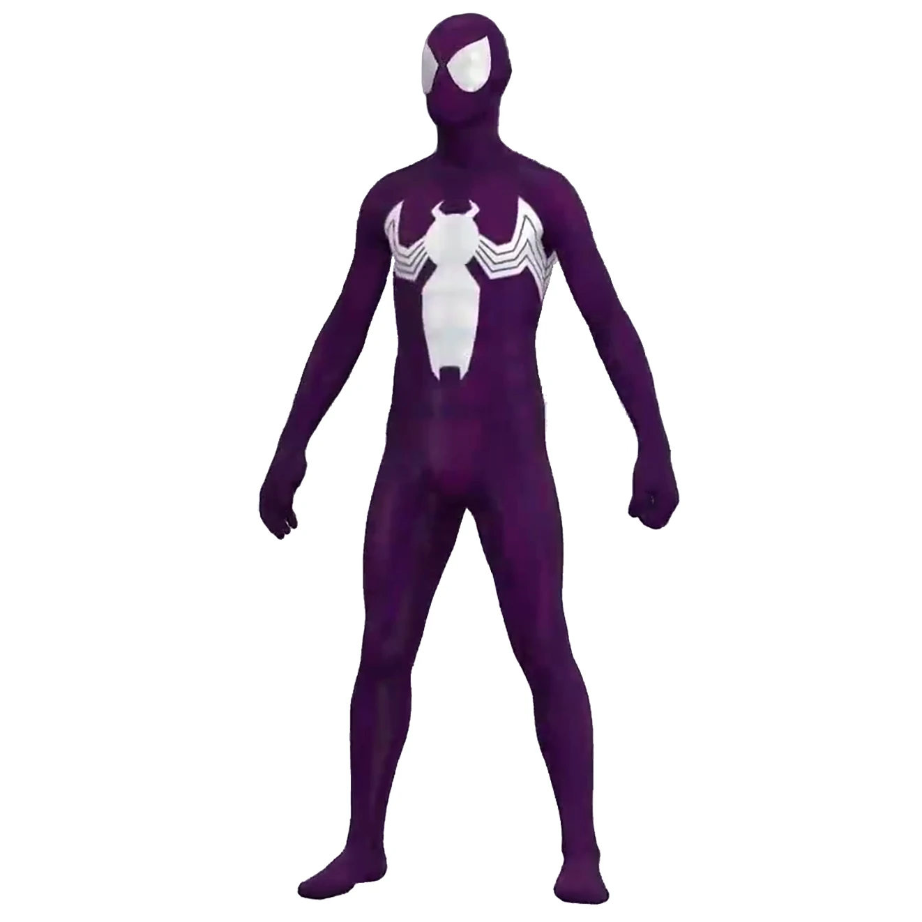 보라색 독 Symbiote 스파이더 맨 코스프레 종합 보라색 의상 3D 인쇄 스판덱스 ZentaiSuits 바디 슈트 할로윈 의상 성인