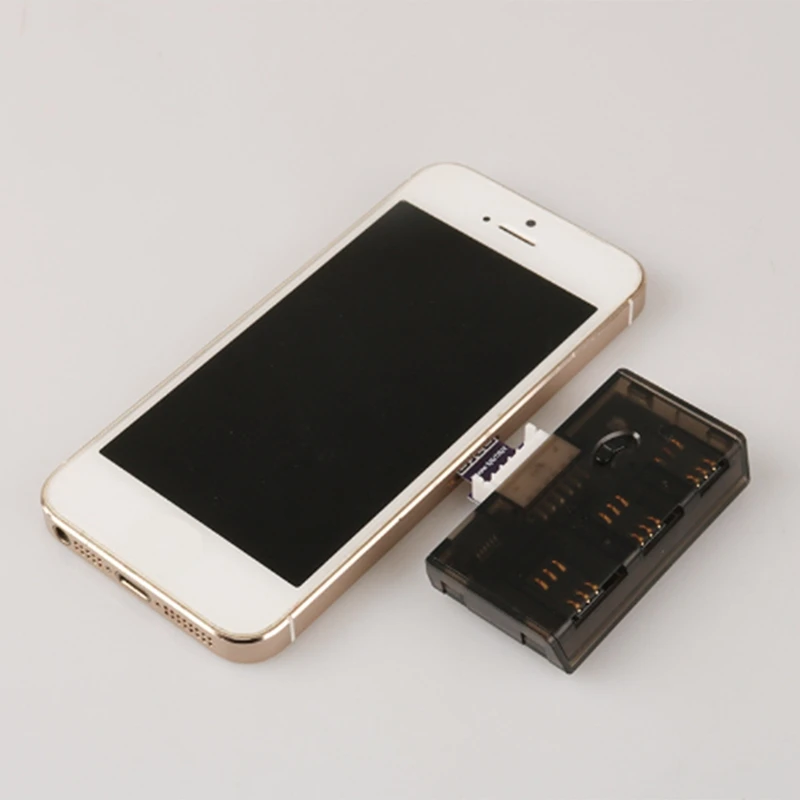 SIM-Karten adapter mit 4 Steckplätzen Multi-SIM-Kartenleser Mini-Sim-Nano mit einfachem Steuersc halter für iPhone 5/6/7/8/x/Android