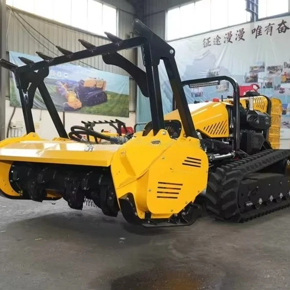 Diesel Remote Control Brush Mulcher Crawler Type Vegetation Crushing Machine Steep Slope Forest Land Clearing Equipment