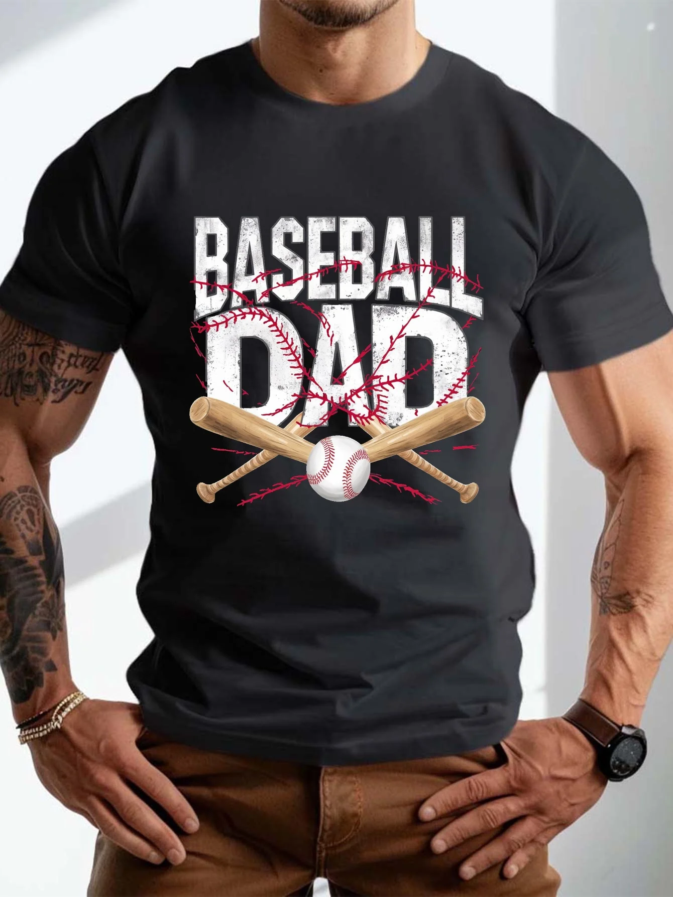 

Baseball Dad Graphic Tee - Premium 220g Cotton Cool Summer Comfort Many