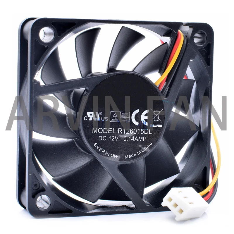 Novo R 126015 DL 6015 6cm 60x60x15mm 12V 0,14A Monitoramento de velocidade Ventilador de resfriamento silencioso da placa-mãe do computador