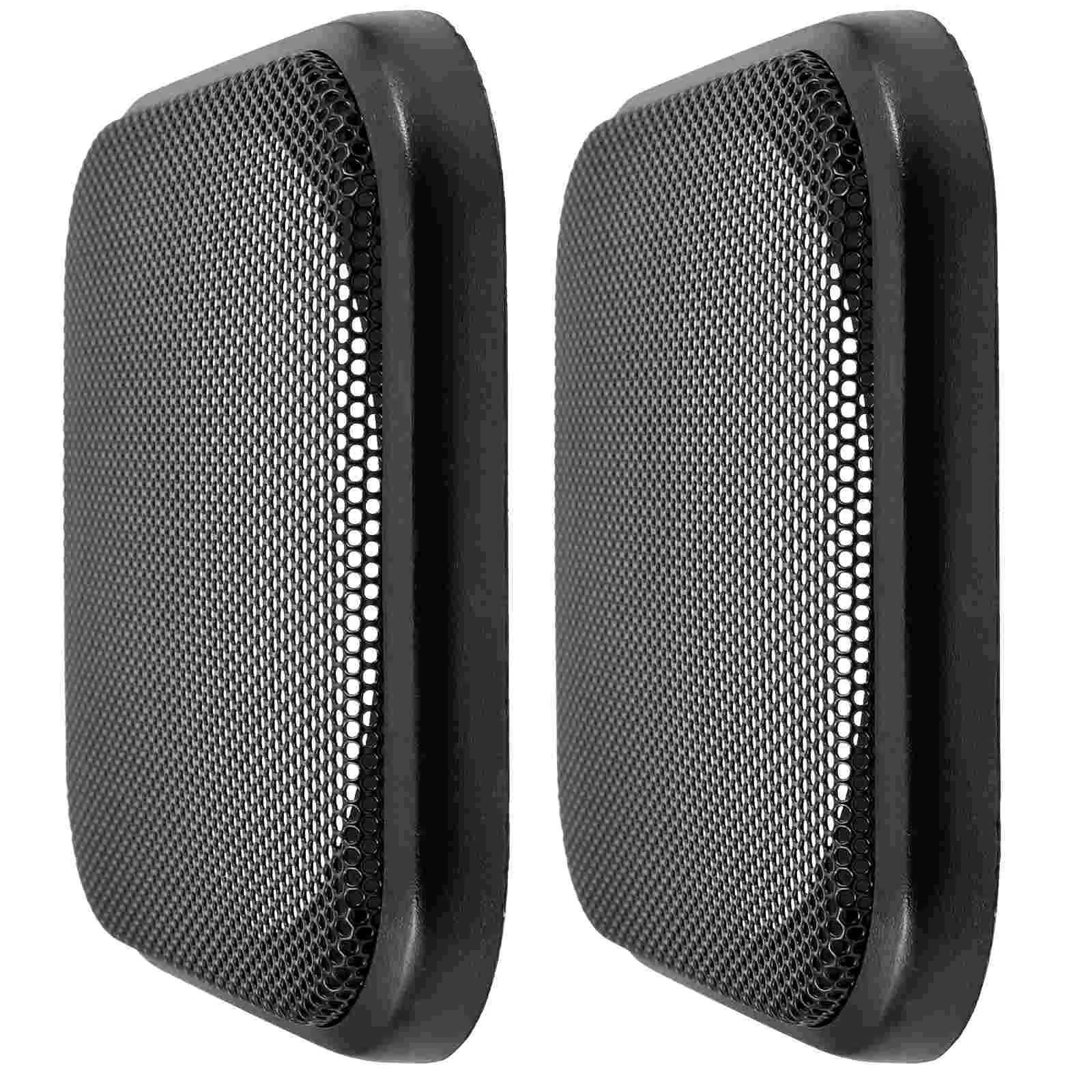 Parrilla de altavoces para coche, accesorio de malla para Subwoofer, cubiertas de plástico y Metal, 2 piezas