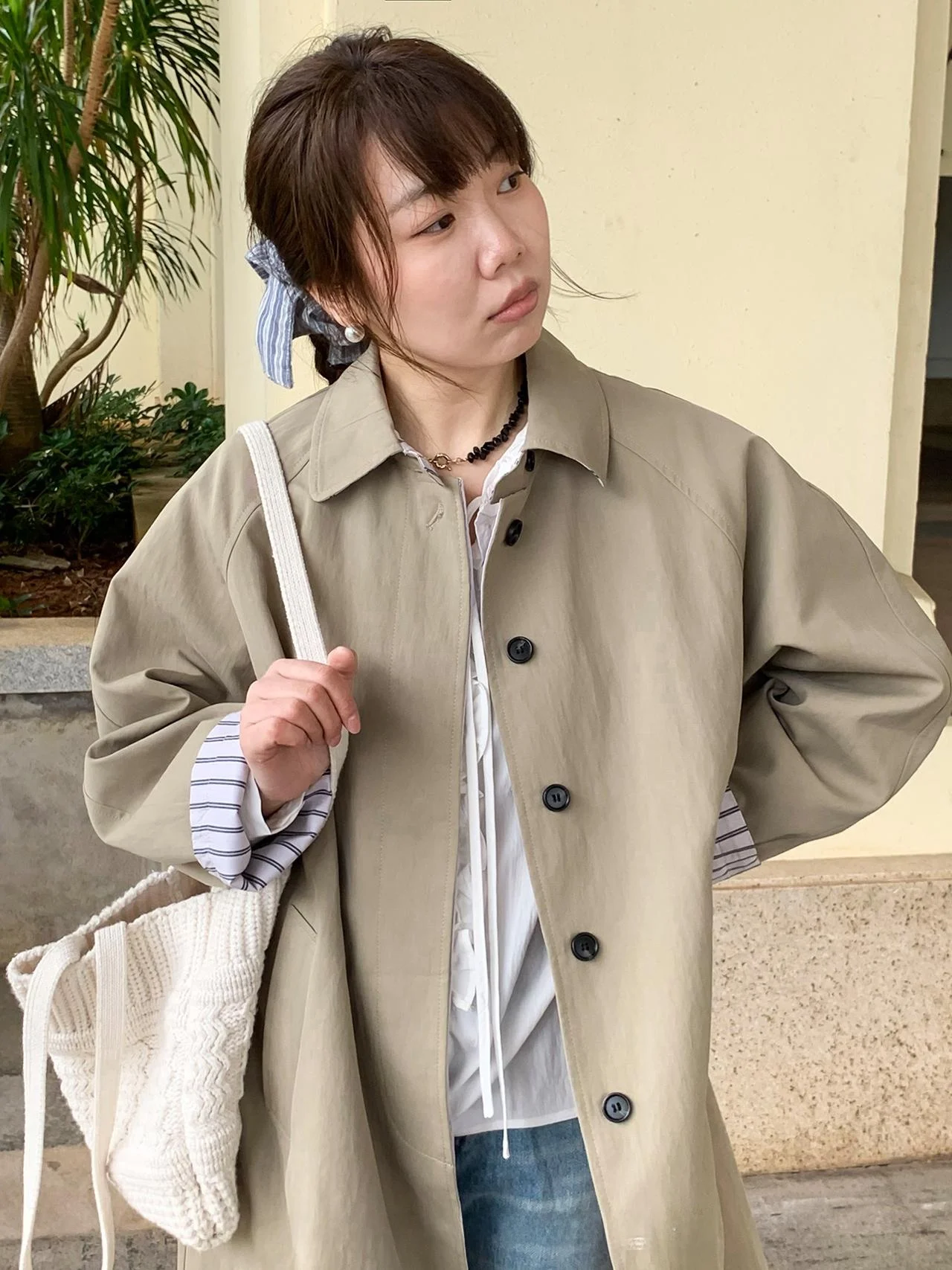 

Женская ветровка LADYXIEXIE в британском стиле с воротником-стойкой, средней длины, свободного кроя, с длинными рукавами, из хлопка, в корейском стиле