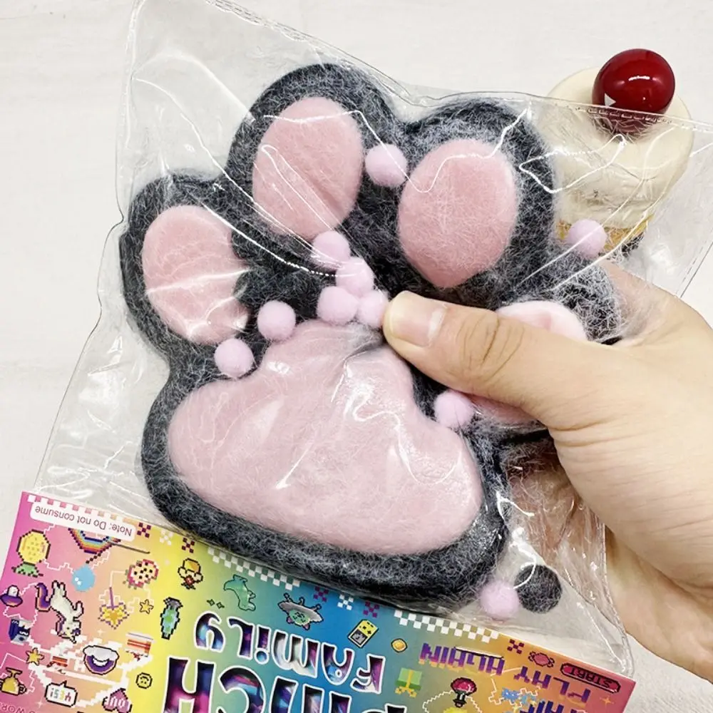 Brinquedo sensorial super grande gato pata squeeze brinquedo de pelúcia patas de gato reunindo dos desenhos animados brinquedo fidget 15cm macio gato pata pitada brinquedo crianças