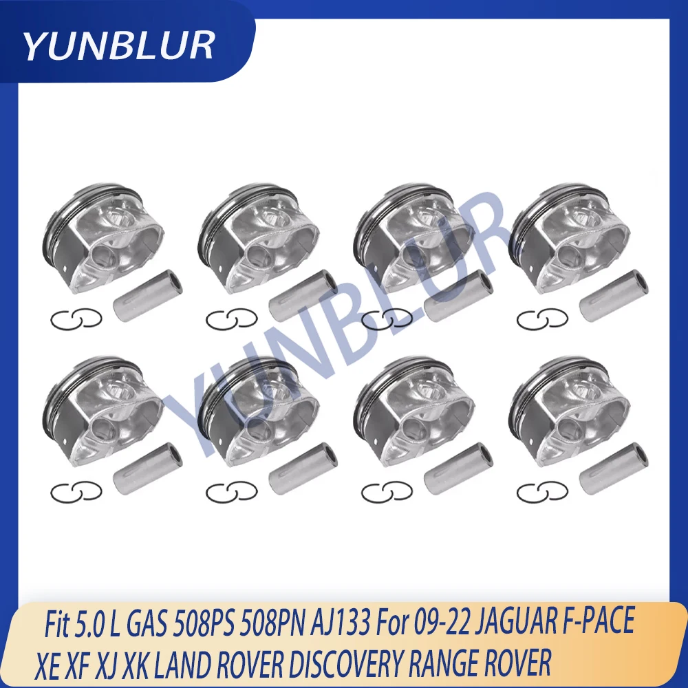 

STD Engine Piston & Rings Set Fit 5.0 L GAS 508PS 508PN AJ133 For 09-22 JAGUAR F-PACE XE XF XJ LAND ROVER DISCOVERY RANGE ROVER