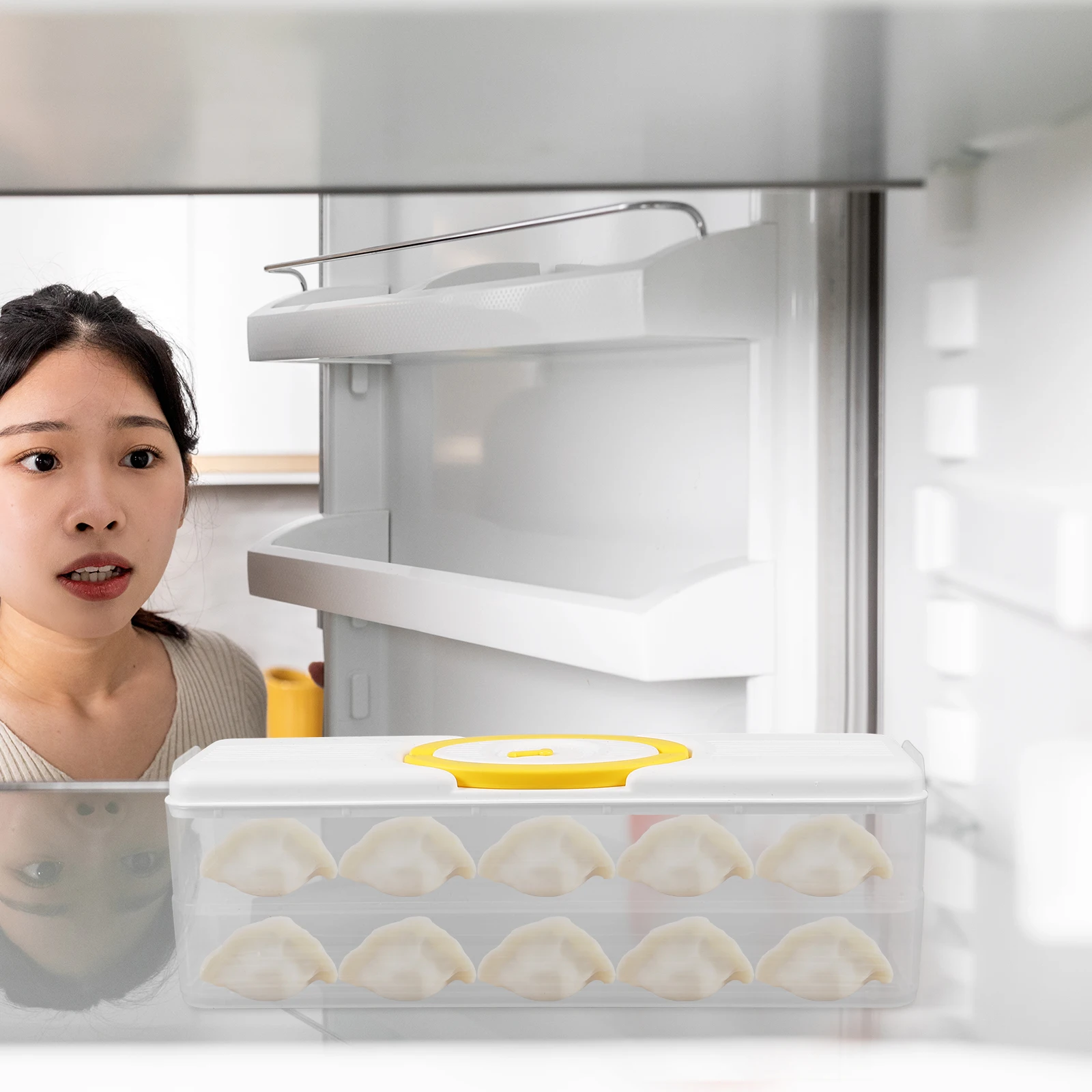 

Breast Milk Storage Box Refrigerator Organizer Fresh Food Container Multi-Purpose Fruit Bin Deep Design Vertical Storage