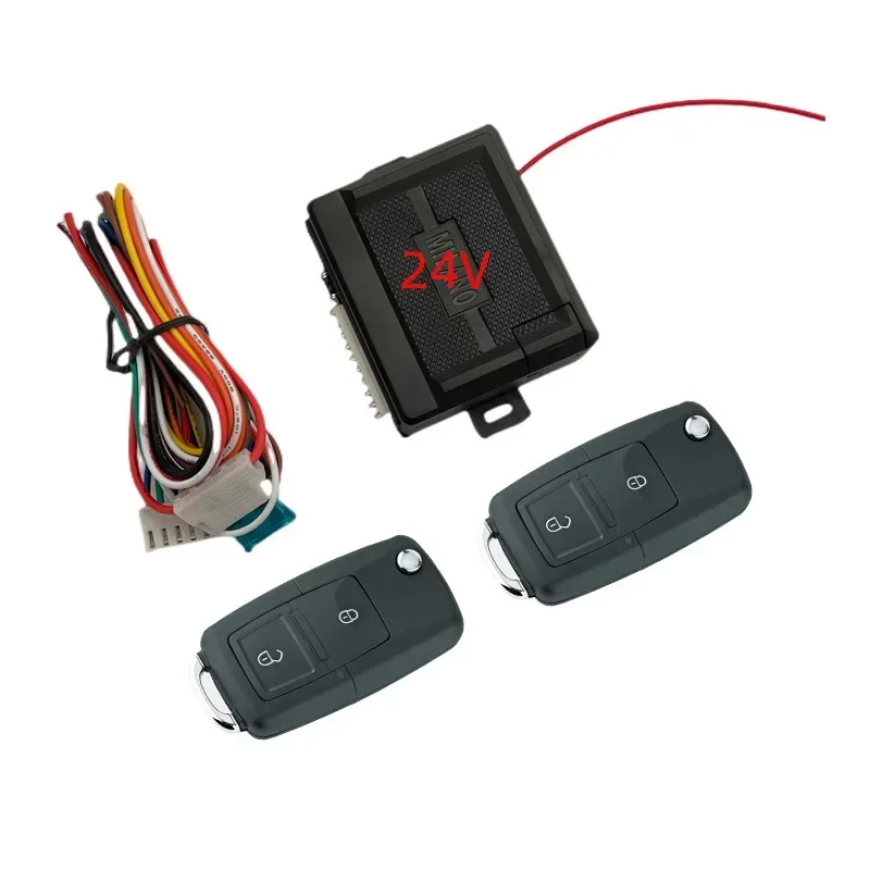 24V Car Central Control Lock Keyless Entry Bus Remote Control Switch Lock Folding Key