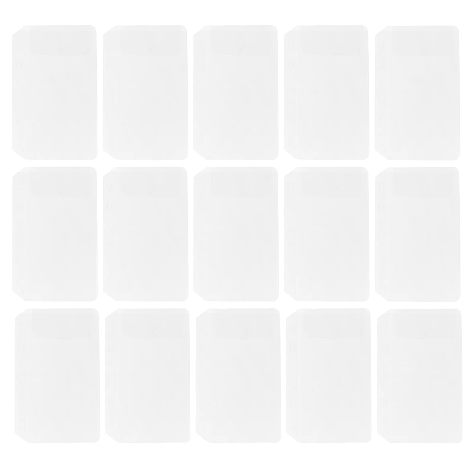 20Pcs A7 Binder Punched Pockets Transparent Photo Sleeves Plastic File Jackets Protective Document Wallet Punched Pockets