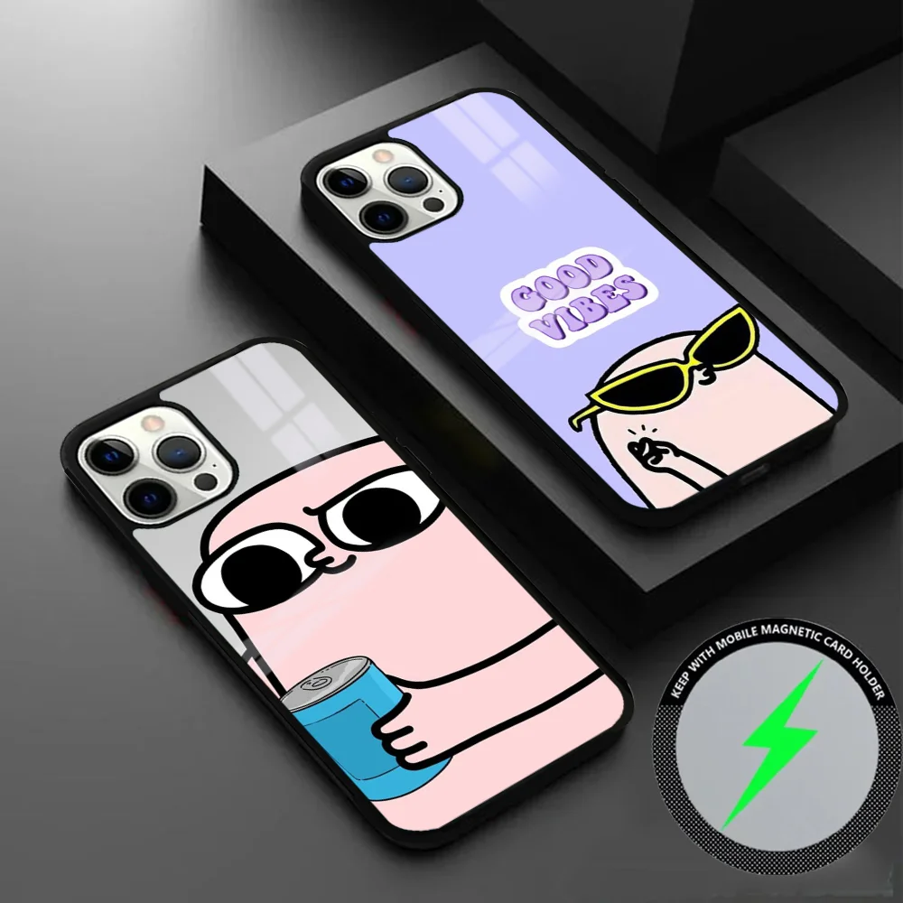 Cute Funny Ketnipz Phone Case For iPhone 16 15 14 13 12 11 Pro Max Plus Mini Magsafe Mirror Wireless Magnetic Cover