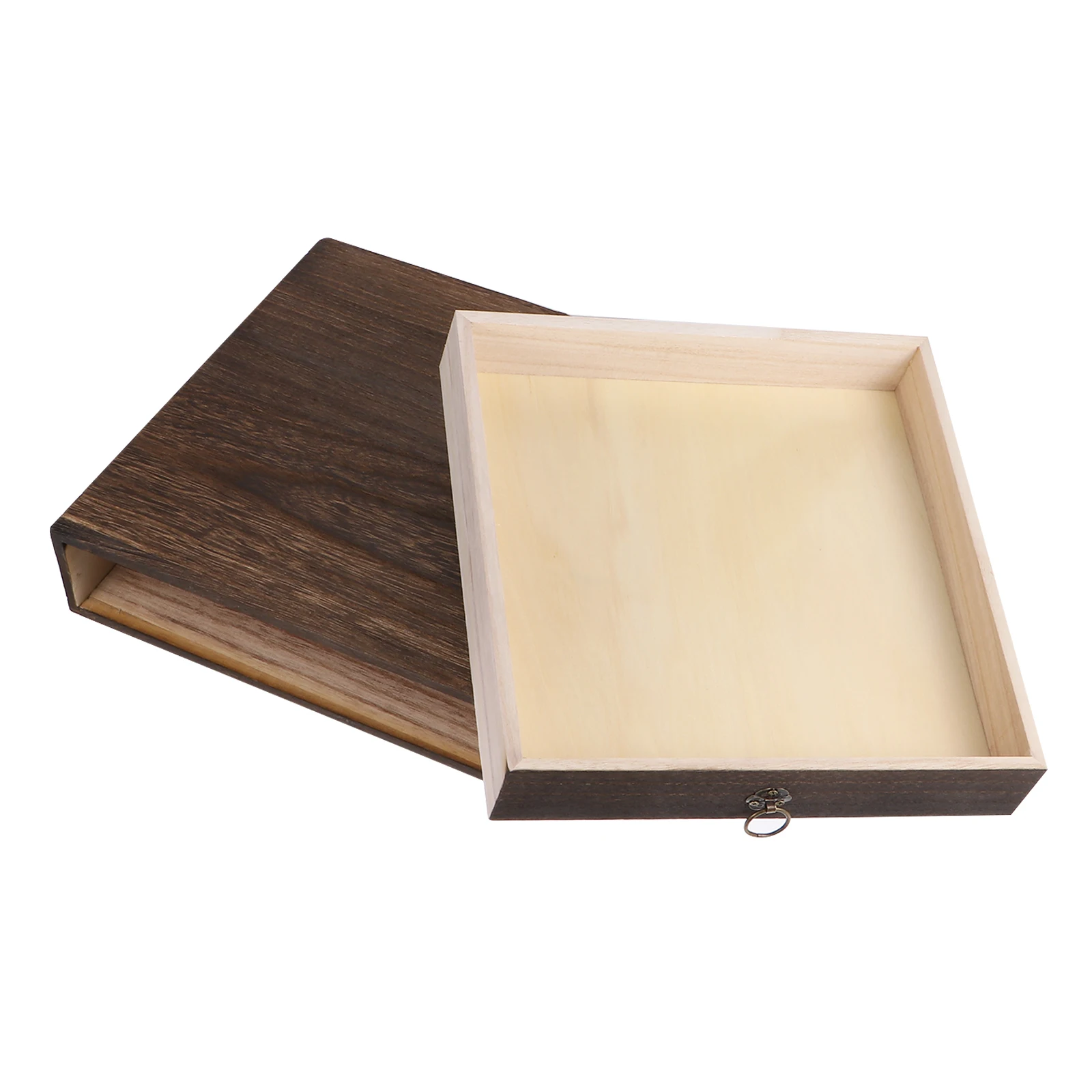 

1pc Solid Wood Drawer Retro Desktop Organizer Single Layer Wooden Storage Box Vintage Table Decor Study Stationery Holder