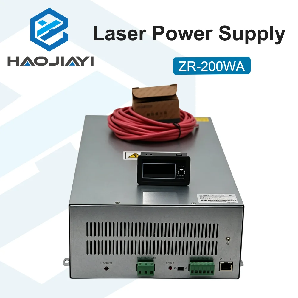 ZR-200WA 200W CO2 Laser Power Source 180-220W Glass Laser Tube Power Supply for Engraving Cutting Machine