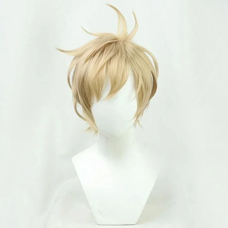 Halloween Christmas Woman Men Adult Wig Virtual YouTuber Eden-gumi Oliver Evans Golden Cosplay Wig