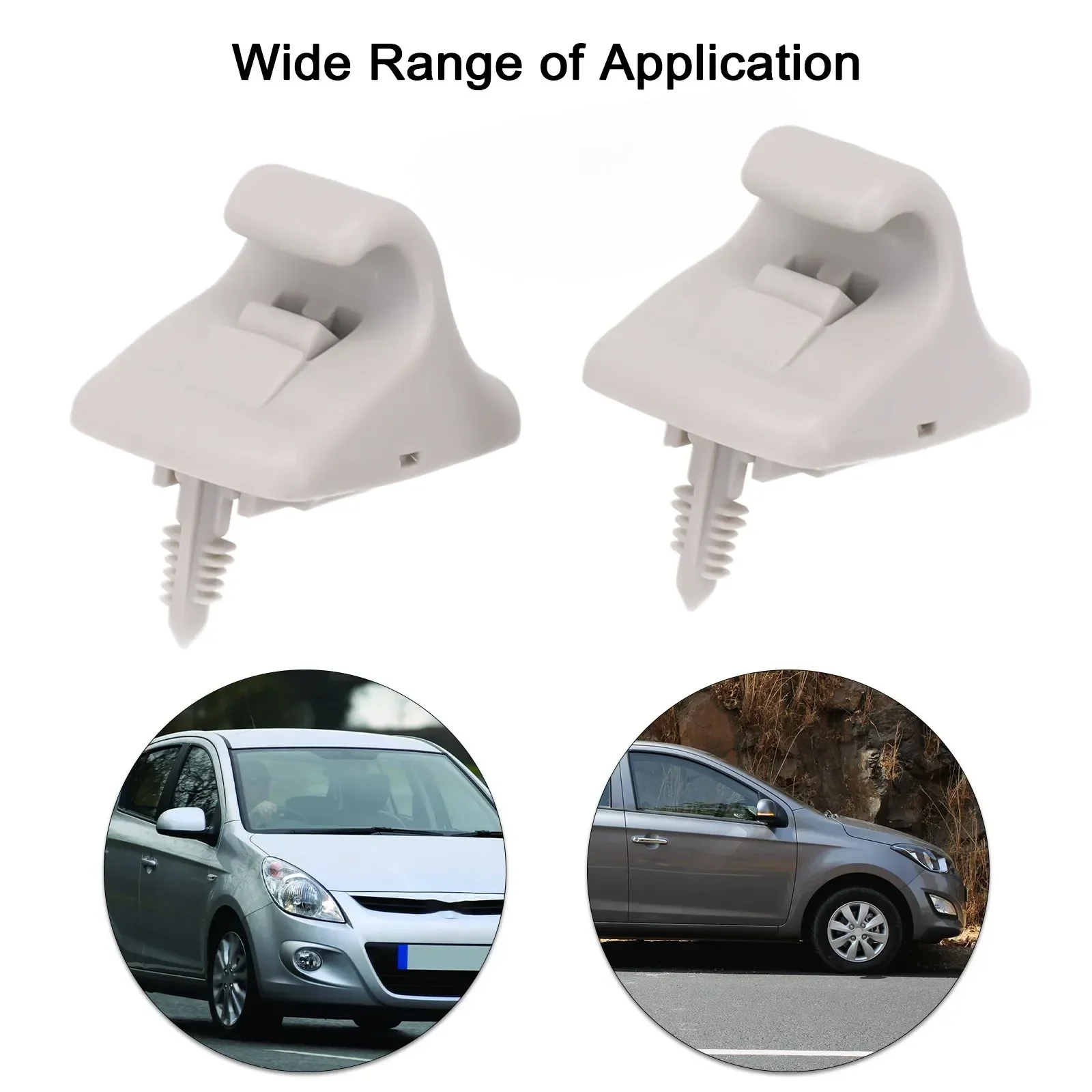 Retainer Fastener Sun Visor Clip 85235C9000 ABS Front Roof Grey Parts Replacement 2pcs Support For Hyundai Useful