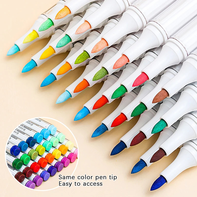 9Colors Acrylic Paint Brush Pen Art Marker Soft Tip Pen For Ceramic Rock Glass Mug Wood Fabric Canvas Painting