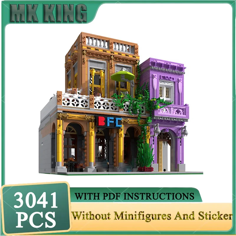

Moc Building Blocks BFC Restaurant Model Technology Bricks DIY City Street View Model Construstion Assembly Toy Holiday Gifts