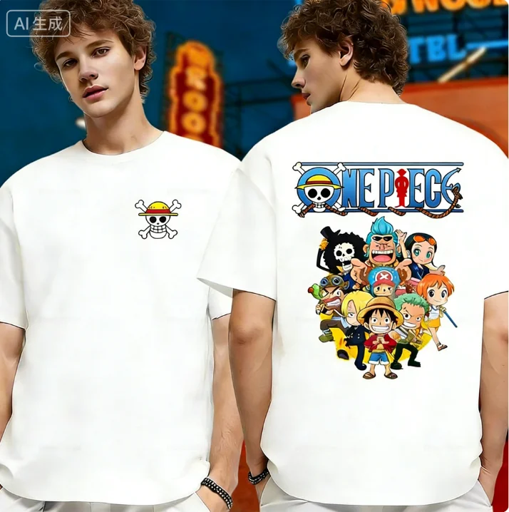 

Горячая новинка 2026: Футболка унисекс с принтом аниме Луффи Gear 5, летняя, повседневная, спортивная, с коротким рукавом, для взрослых