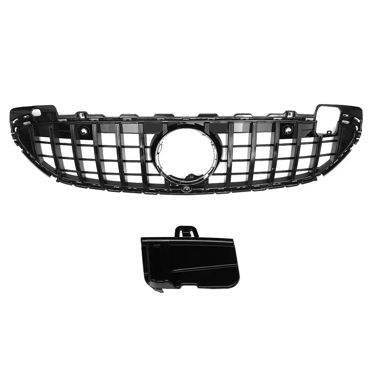 GTR Style Car Front Bumper Grill Grille with Camera Hole For Mercedes For Benz C Class W206 2022 Front Mesh Racing Grill