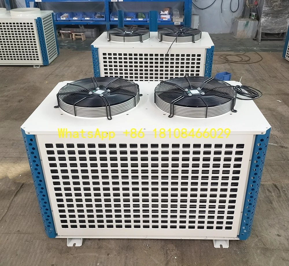 Unidades de condensación del compresor del evaporador, condensador refrigerado por aire en U, sala de almacenamiento en frío, máquina enfriadora de agua, enfriador seco