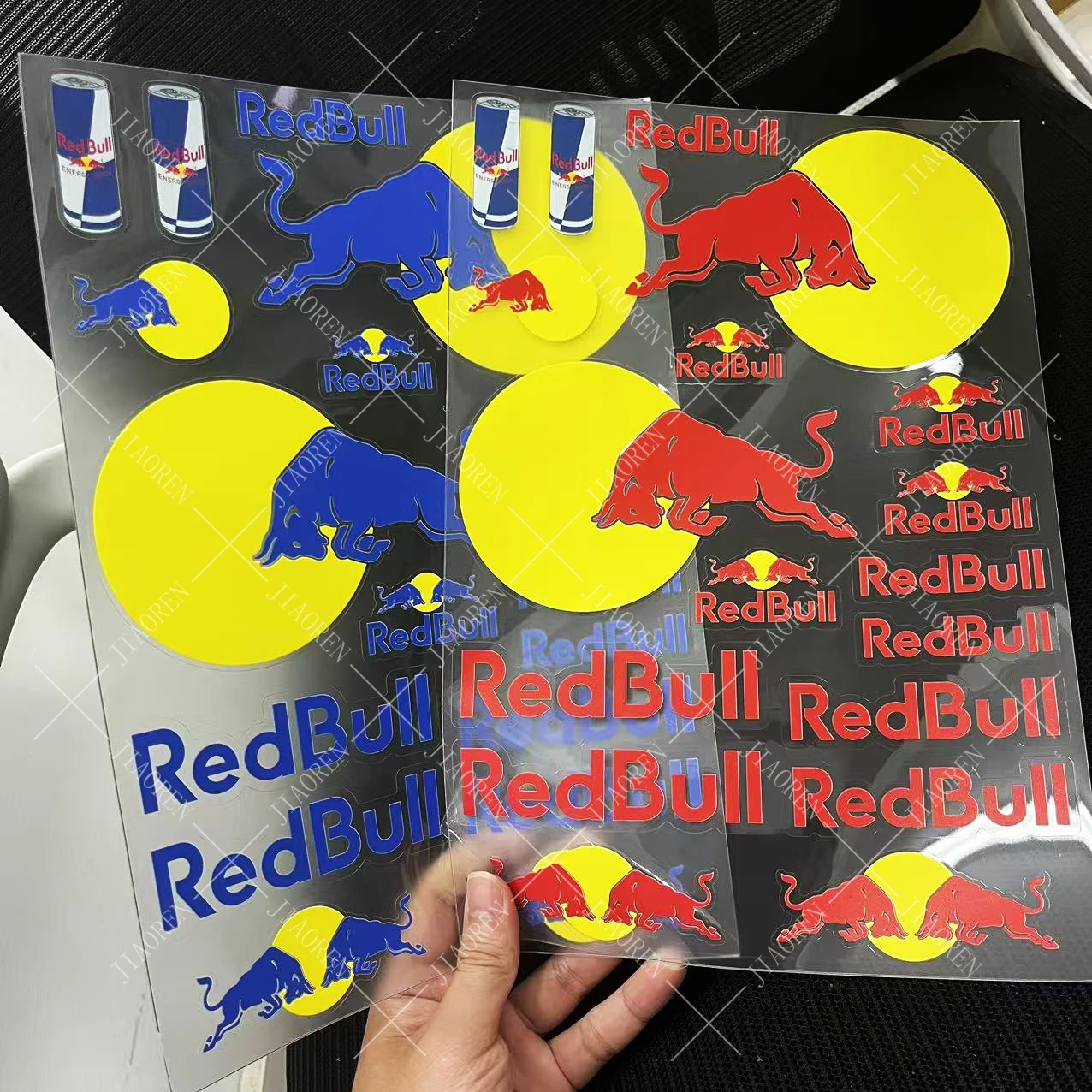 

Новые наклейки с логотипом Red Bull, комплект наклеек на шлем